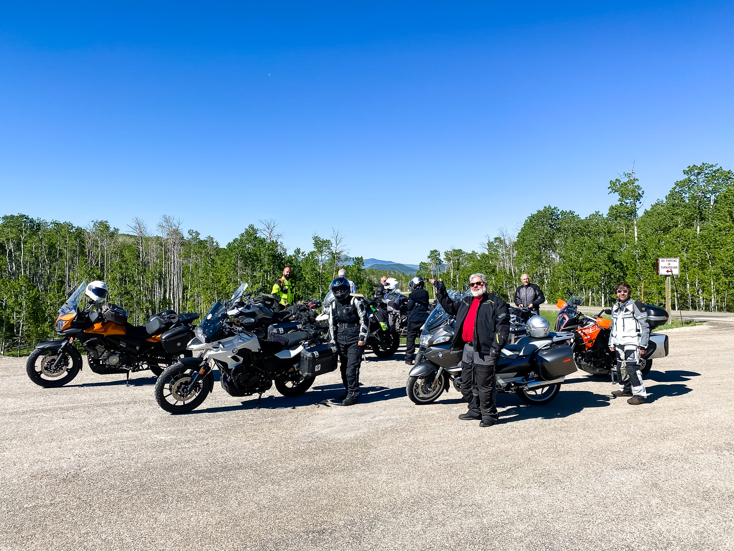 Doug, Cathy, Mark, Matt and Chuck Kopelson. Stop and Turn Around Point 30 Miles from Riverside on hwy 70