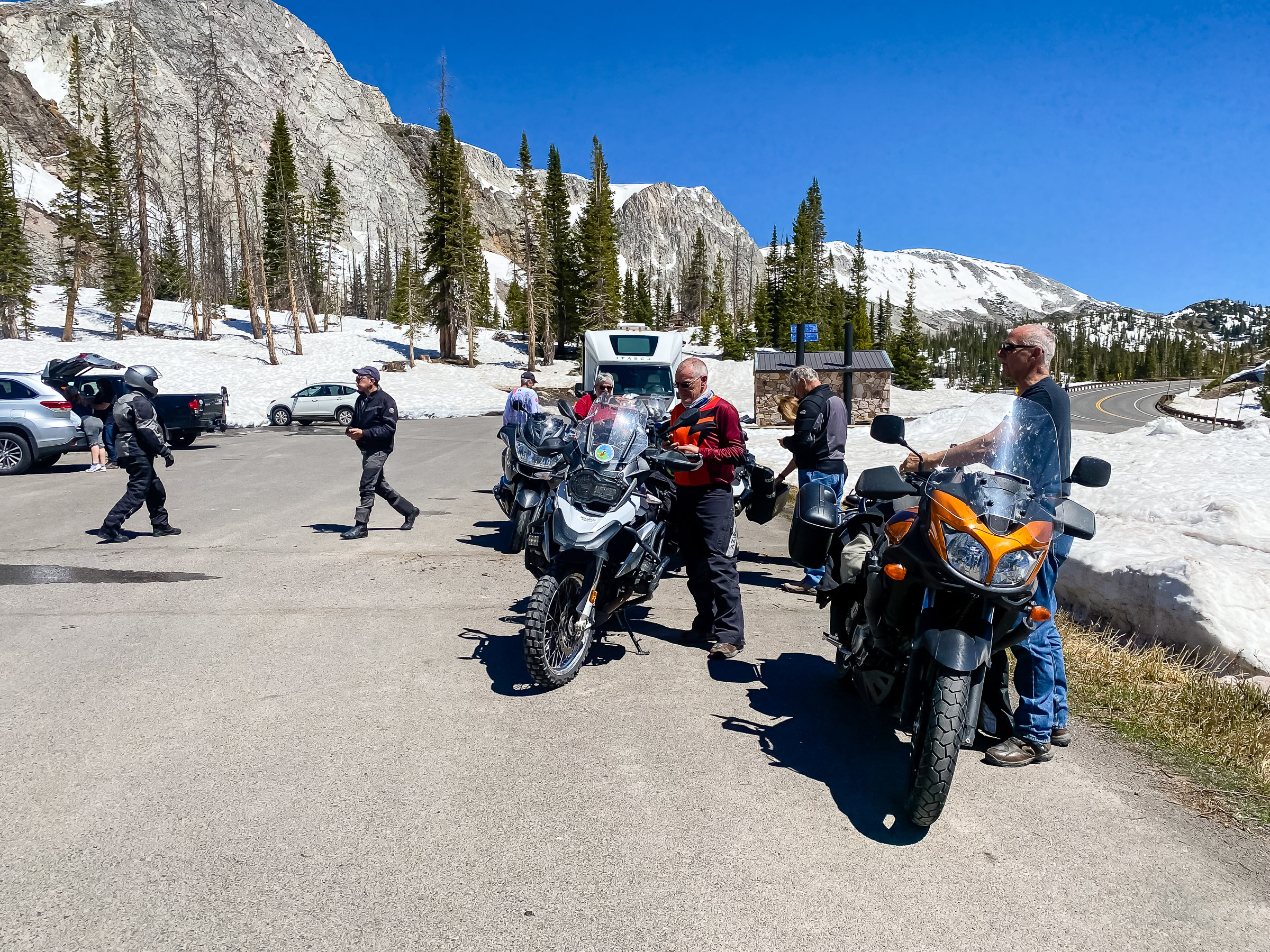 West Lake Marie Trailhead. Mark Hickman, Dermot Rafferty, Matt Kucharski and Carl Thomte