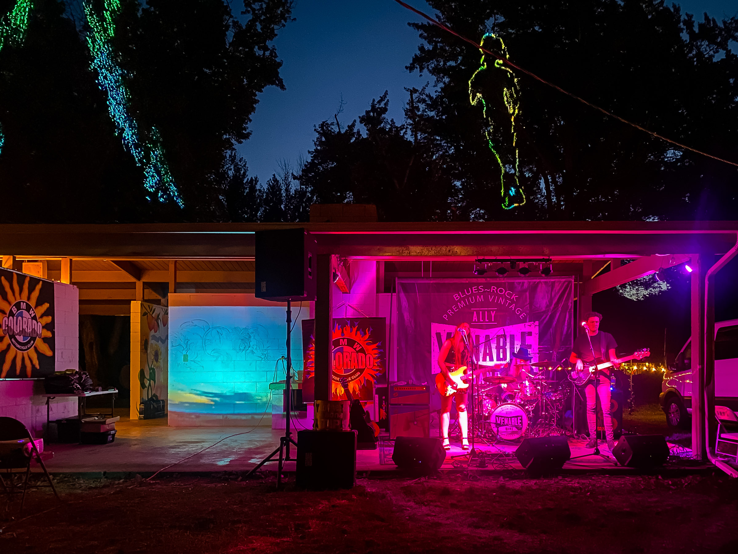 The Ally Venable Band. with the laser light show.