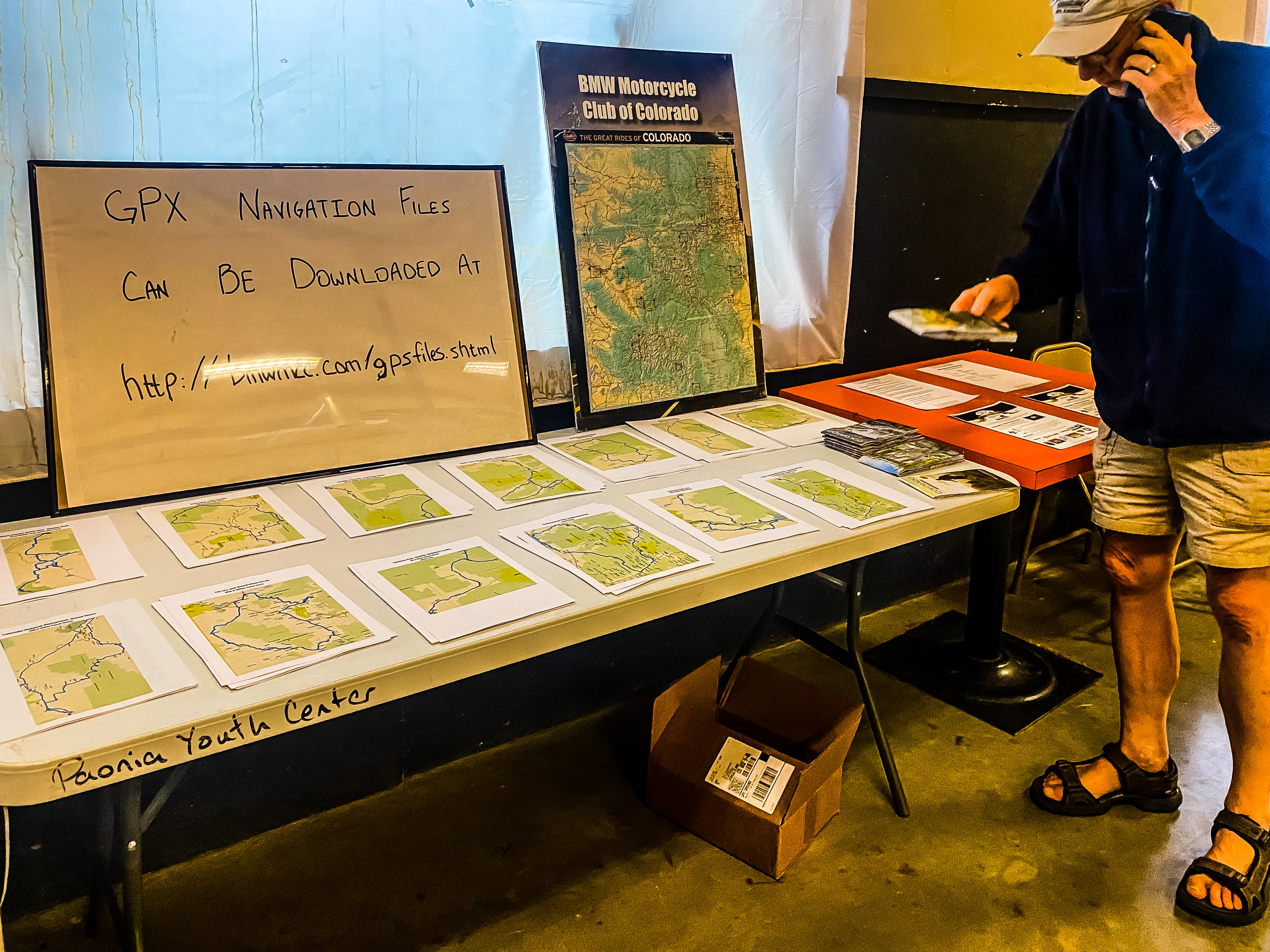 Map table with suggested local bike rides.